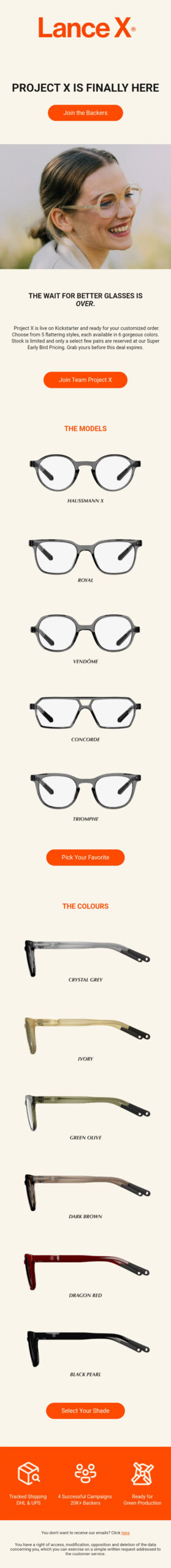 Lance Glasses email welcome 1