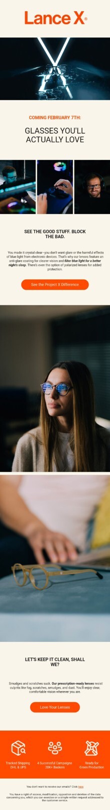 Lunettes anti-lumière bleue de la marque Lance Glasses, conçues pour réduire la fatigue visuelle et améliorer le sommeil, illustrées dans un environnement numérique.
