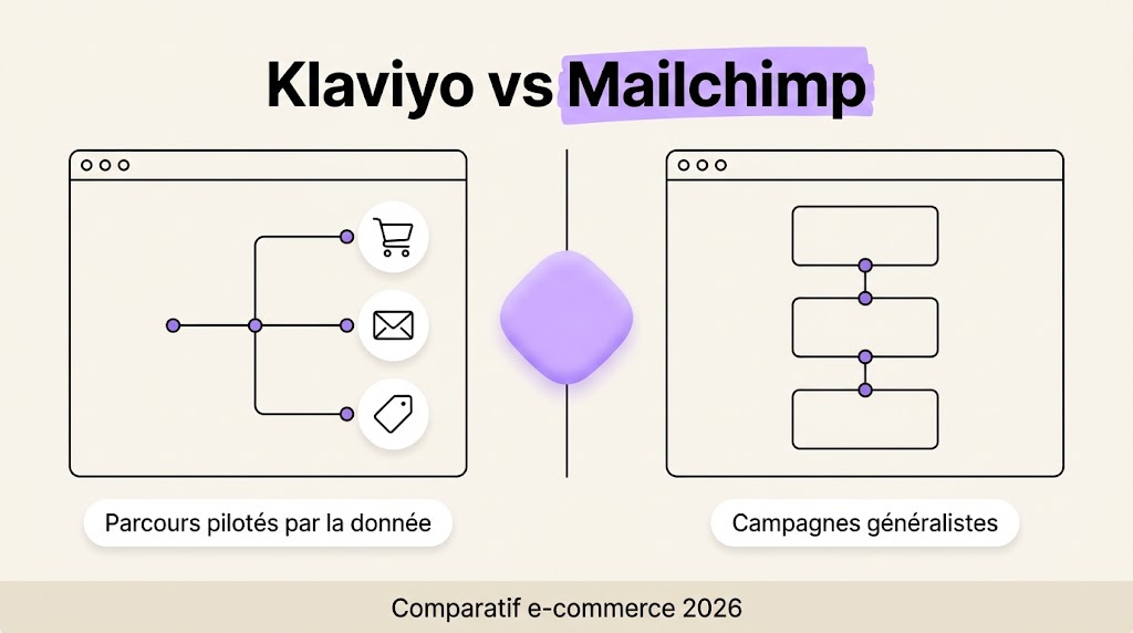 comparatif Klaviyo vs Mailchimp pour choisir une plateforme CRM e-commerce