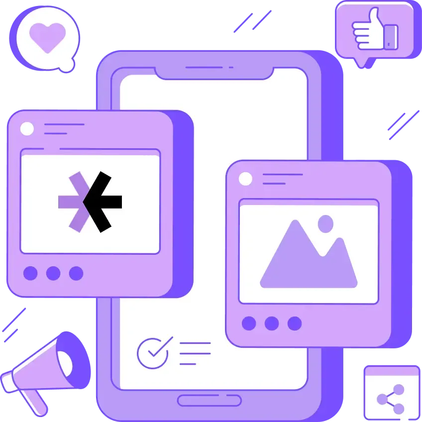 illustration d'icônes sociales pour smartphones modernes