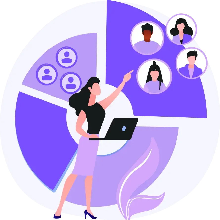 Illustration segmentation audience et profils clients